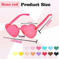 12 Pairs Heart Shaped Sunglasses Kids Rimless Party Favor Bride Bachelorette by Deal US