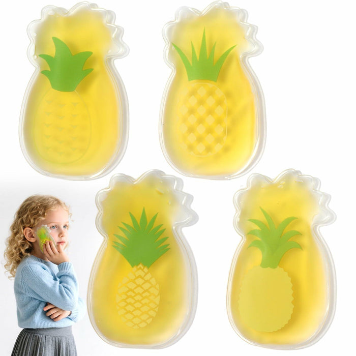 Kid Ice Packs 4PCS Pineapple Gel Reusable Boo Boo Cold Pack Head Shoulders Feet by Deal US
