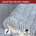 TAOMOCASTL Velvet Sectional Couch Cover Non Slip Sofa Protector Gray 36x36 by Deal US