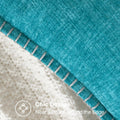 CaliTime Chenille Throw Pillow Covers 24x24 Set of 2 Lake Blue by Deal US