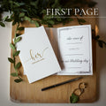 Evoware His & Hers Vow Books Set of 2 Silver Rose Gold Pens 28 Pages by Deal US