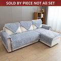 TAOMOCASTL Velvet Sectional Couch Cover Non Slip Sofa Protector Gray 36x36 by Deal US