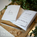 Evoware His & Hers Vow Books Set of 2 Silver Rose Gold Pens 28 Pages by Deal US