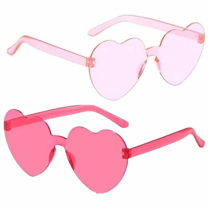 12 Pairs Heart Shaped Sunglasses Kids Rimless Party Favor Bride Bachelorette by Deal US