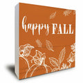 ULEGIE Fall Pumpkin Wood Box Sign, 5x5 Inch, Orange Autumn Decor by Deal US