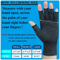 2 Pairs Arthritis Gloves Compression Fingerless Pain Relief Gloves Small by Deal US
