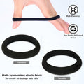 50PCS Black Cotton Hair Ties for Women & Girls Soft Stretchy Ponytail Holders by Deal US