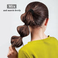 50PCS Black Cotton Hair Ties for Women & Girls Soft Stretchy Ponytail Holders by Deal US
