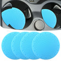 4-Pack Cup Holder Coasters 2.75” Non-Slip PVC Car Accessory Gray by Deal US
