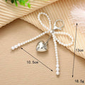AYYSHULAN Bow Heart Keychain Pearl Bowknot Key Ring Bag & Car Accessory White by Deal US