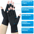 2 Pairs Arthritis Gloves Compression Fingerless Pain Relief Gloves Small by Deal US