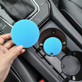 4-Pack Cup Holder Coasters 2.75” Non-Slip PVC Car Accessory Gray by Deal US