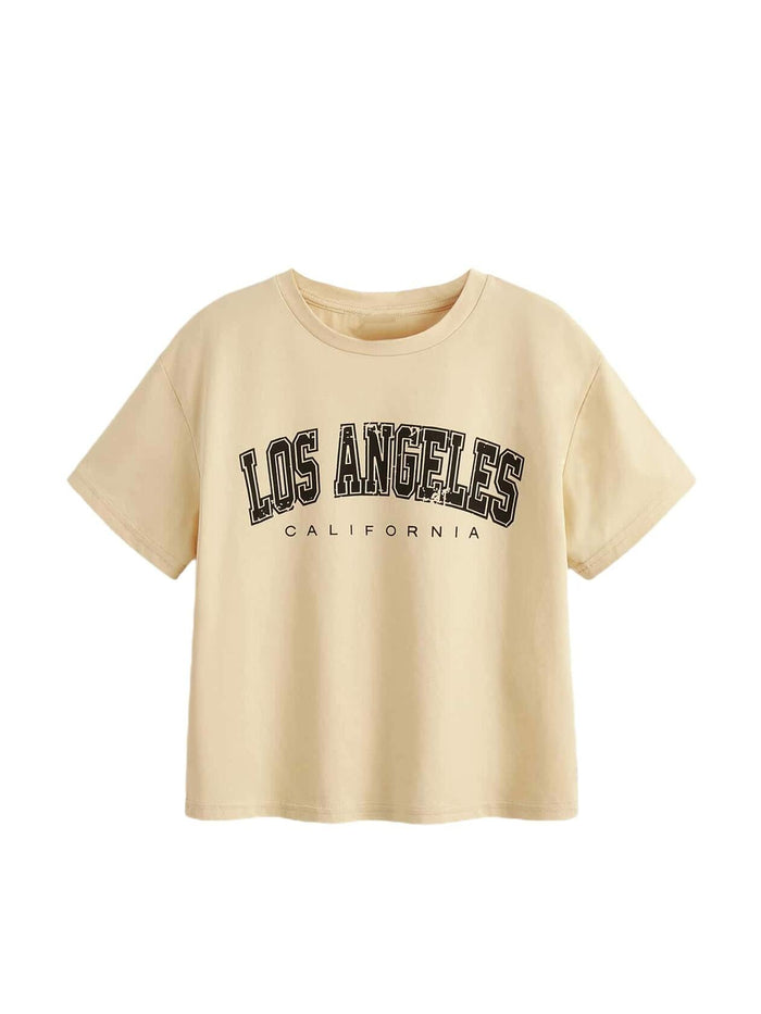 WDIRARA Girls Strawberry Graphic T-Shirt Crewneck Short Sleeve Apricot 12Y by Deal US