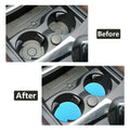 4-Pack Cup Holder Coasters 2.75” Non-Slip PVC Car Accessory Gray by Deal US