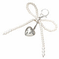 AYYSHULAN Bow Heart Keychain Pearl Bowknot Key Ring Bag & Car Accessory White by Deal US