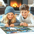 MINIWAN Dinosaur Floor Puzzle 200 Pieces Colorful Jurassic Park 19x13 in by Deal US