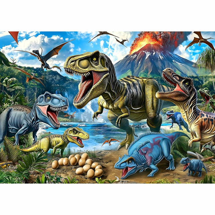 MINIWAN Dinosaur Floor Puzzle 200 Pieces Colorful Jurassic Park 19x13 in by Deal US