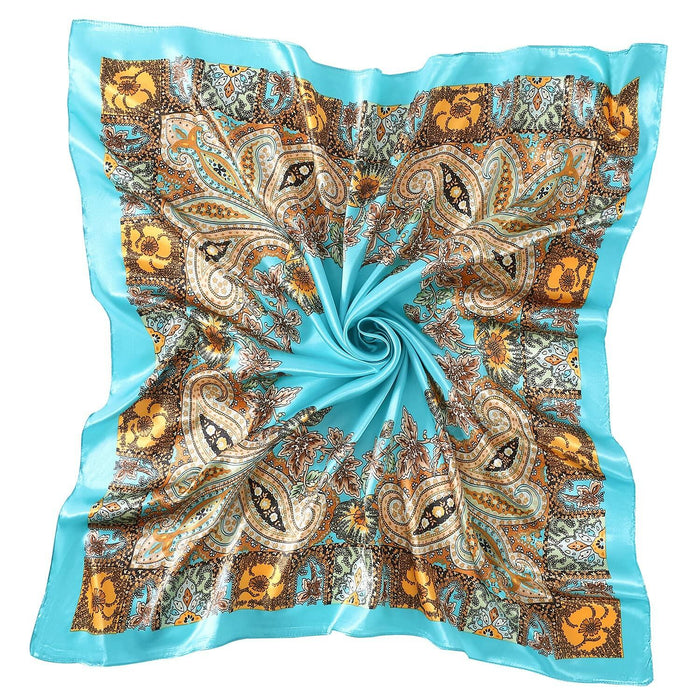 SHJINJU Women's Satin Square Silk Like Hair Scarf Wrap 35" 11-Style by Deal US