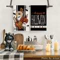 Artoid Mode Halloween Kitchen Towels Set 2 Black Polka Dot Pumpkin 18x26 Inch by Deal US