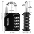 Satargo 4 Digit Combination Lock Cut Resistant Gym Padlock Yellow 2 Pack by Deal US