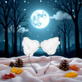 Jinshining White Cat Fox Ears Cosplay Headband with Bells Faux Fur Unisex by Deal US