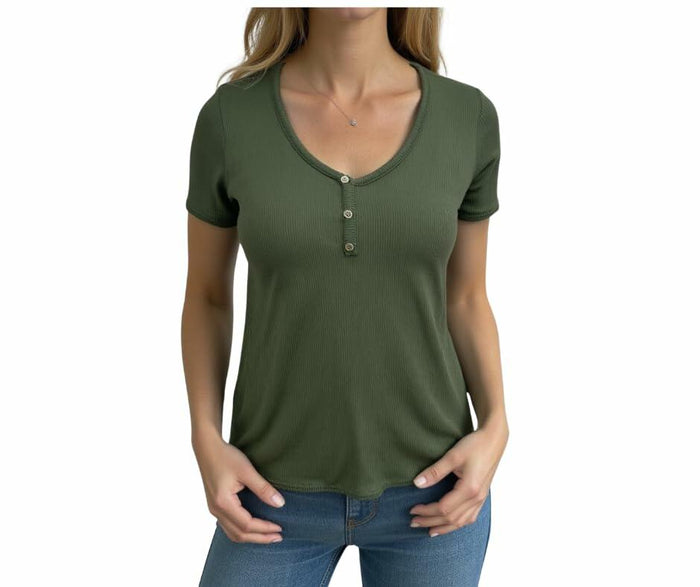 Star Vixen Women's Petite 80387-RIB Green Size Large by Deal US