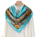 SHJINJU Women's Satin Square Silk Like Hair Scarf Wrap 35" 11-Style by Deal US