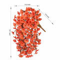 HyeFlora Fake Mums Artificial Fall Hanging Flowers 2 PCS Orange Brown Leaves by Deal US
