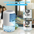YUYTE Portable Air Conditioner Cooler Humidifier 3 Speeds 7 Colors 500ML White by Deal US