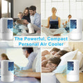 YUYTE Portable Air Conditioner Cooler Humidifier 3 Speeds 7 Colors 500ML White by Deal US