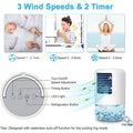 YUYTE Portable Air Conditioner Cooler Humidifier 3 Speeds 7 Colors 500ML White by Deal US