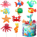 Yulejo 10 Pcs Dinosaur Cake Toppers Clay Jungle Safari Party Decor 2-3in by Deal US