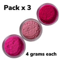 Oh! Sweet Art Edible Petal Dust Set 3 Colors Hot Pink French Rose Pink 4g by Deal US