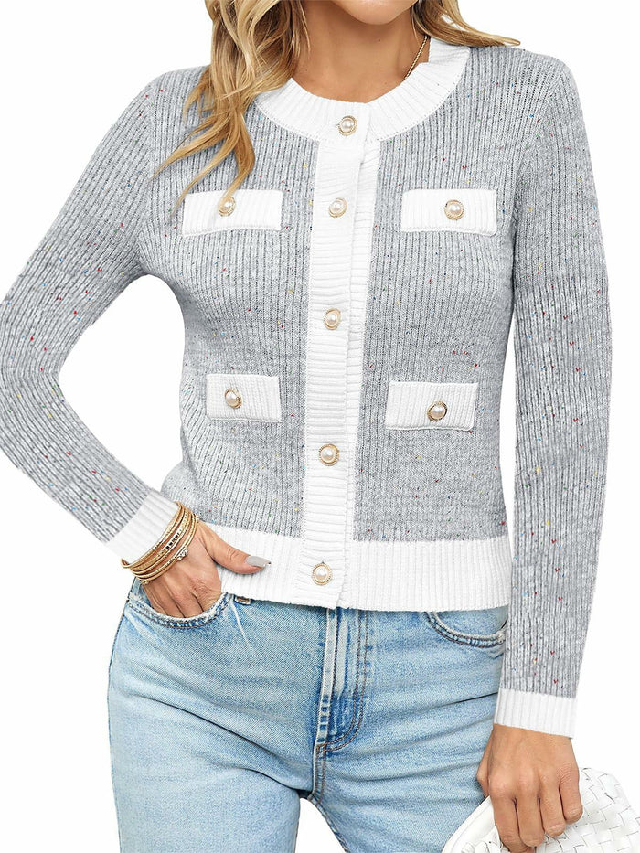 Langwyqu Womens Long Sleeve Button Down Cardigan Sweater Grey Size XL by Deal US