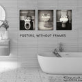 AIOCDIT Funny Dog Bathroom Wall Art Canvas Prints Set of 4 8x10 Unframed by Deal US