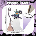 Yousoontic Wooden Halloween Ghost Witch Tabletop Decor 11x7.9in Black White by Deal US