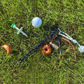 ZWOOGYM Handwoven Knot Charm Golf Club Bag Accessory Black White Green Brown by Deal US