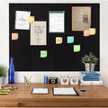 FUANGUI Felt Board 12 Pack Large Wall Tiles with Adhesive Tabs Stripe Black by Deal US
