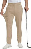 MoFiz Men's Golf Pants Stretch Slim Fit Lightweight Comfy Light Khaki Size 38 by Deal US