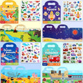 Generic 4 Pack Reusable Sticker Books 120+ Puffy Stickers Multicolor by Deal US