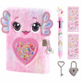 PrinBarBee French Bulldog Diary with Lock Plush 160 Pages Multicolor Pen by Deal US