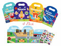 Generic 4 Pack Reusable Sticker Books 120+ Puffy Stickers Multicolor by Deal US