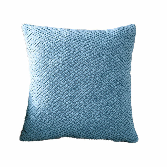 Yoovat Throw Pillow Cover 16x16 inch Sea Blue Texture Polyester by Deal US