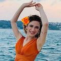 Haomye Dahlia Flower Hairpins Red Orange 2PCS Hawaiian Wedding Style by Deal US