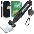 Wynaura Pro Golf Club Cleaner Brush Set with Groove Sharpener & Towel Black by Deal US