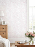 Heroad Boho Floral Peel & Stick Wallpaper Pink White 17.3x78.7in Vinyl by Deal US