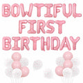 Pink Bow 1st Birthday Balloons Kit Girls Party Supplies Foil Latex Decor by Deal US