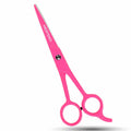 MERTENO Professional Hair Scissors 6.5 Inch Pink Rubber Handle Shears by Deal US
