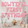 Pink Bow 1st Birthday Balloons Kit Girls Party Supplies Foil Latex Decor by Deal US