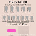 GRITOSE 24 Pcs Fall Maple Leaves Almond Medium Pink Matte Press On Nails by Deal US
